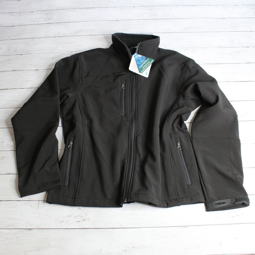 Northfield Men's Soft Shell Jacket Size S Black Water Resistant Fleece
